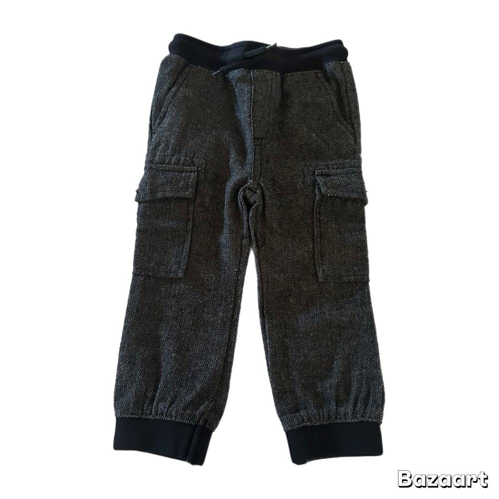 Okie Dokie Casual Drawstring Cargo Joggers Baby Boy 18M Black
